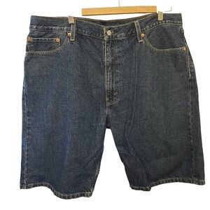 Levis 505 Shorts Mens 40 Blue Denim Jeans Jorts Regular Fit
